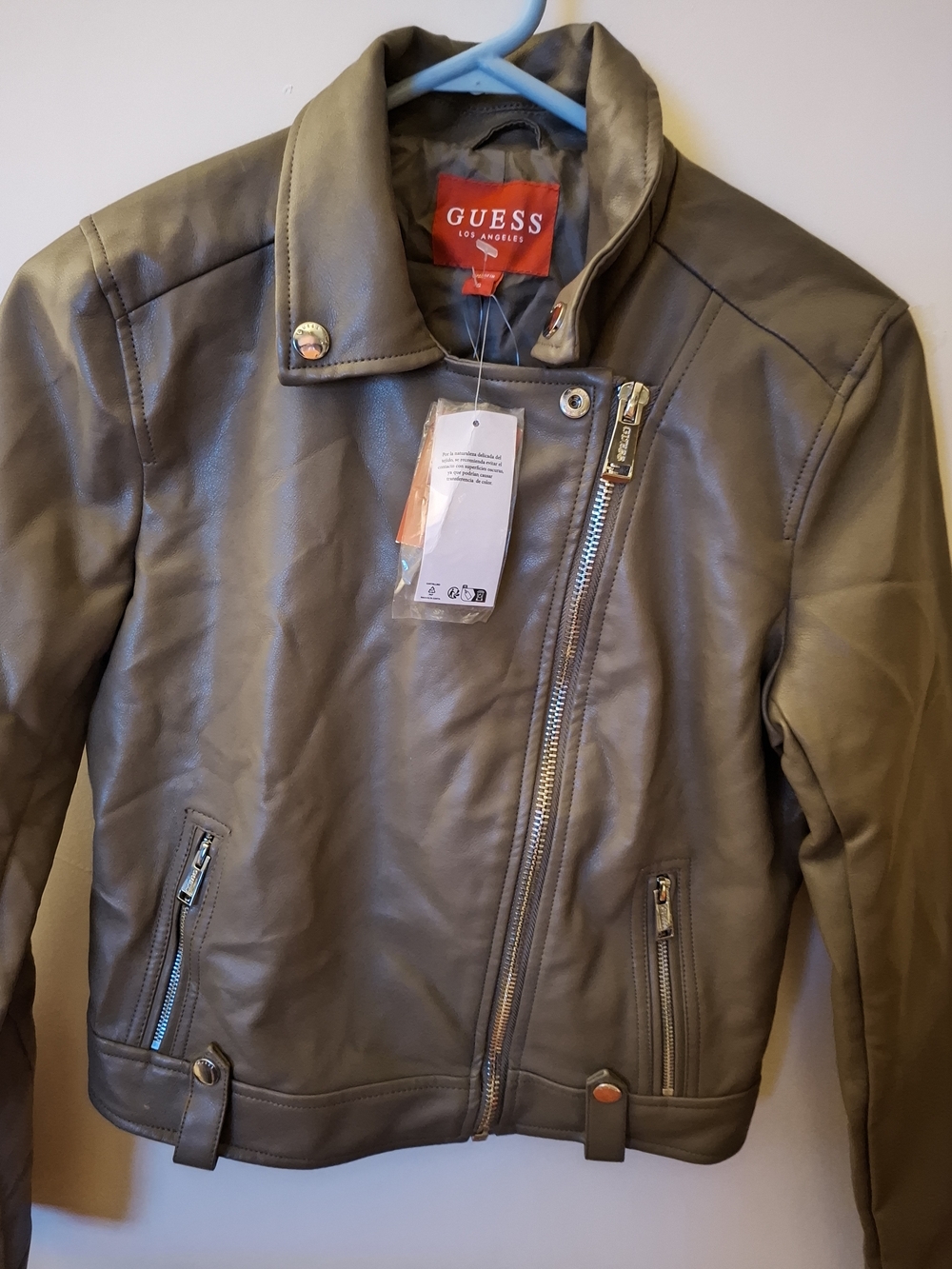 GUESS Kids Olive Faux Leather Moto Jacket